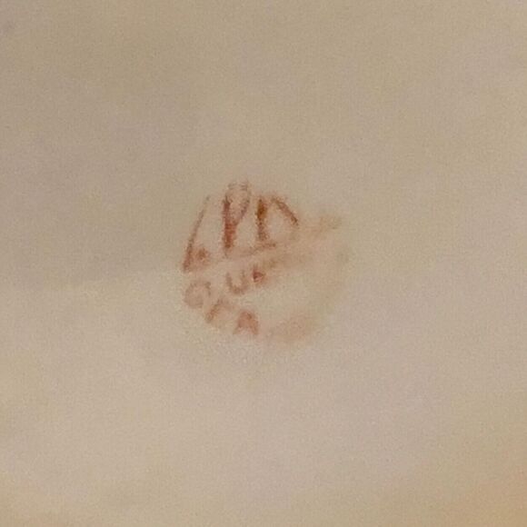 Exotic Bird Plates Porcelain PK Unity Server Trays Handpainted Peafowls Set of 2 - Picture 8 of 12